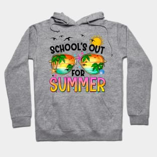 Retro Schools Out For Summer Last Day Of School Teacher Kids Hoodie